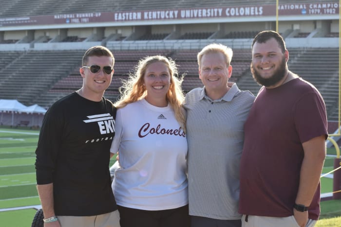 Thomas Bowling, Kristen Peterson and Zach Vigliotti with Walt Wells.